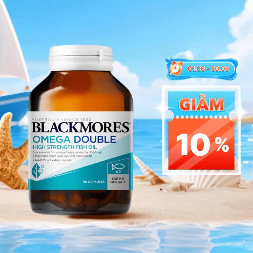 Viên dầu cá Blackmores Omega 3 Fish Oil (90 viên) hỗ trợ tim, mắt, da