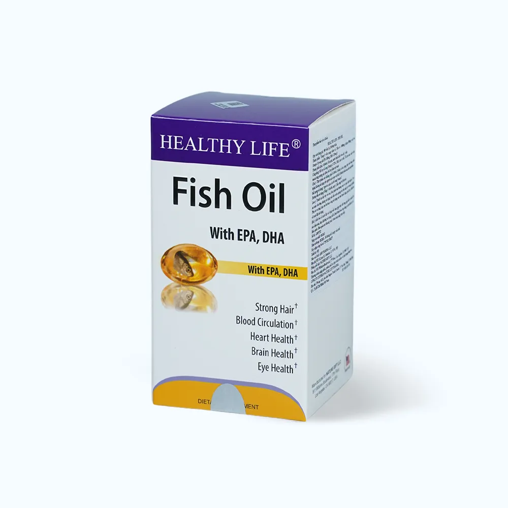 Viên dầu cá Healthy Life Omega 3 (Hộp 100 viên) giúp hỗ trợ não và mắt 3