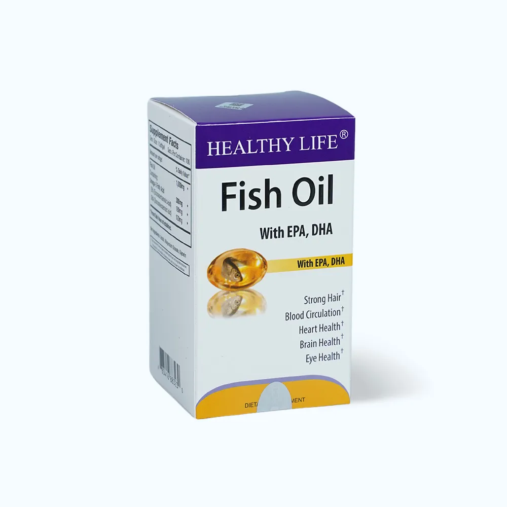 Viên dầu cá Healthy Life Omega 3 (Hộp 100 viên) giúp hỗ trợ não và mắt 4