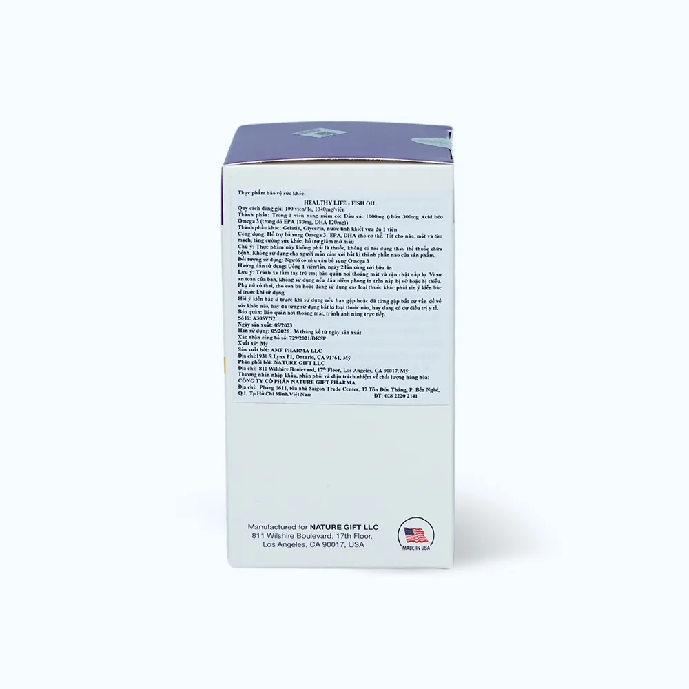 Viên dầu cá Healthy Life Omega 3 (Hộp 100 viên) giúp hỗ trợ não và mắt 5