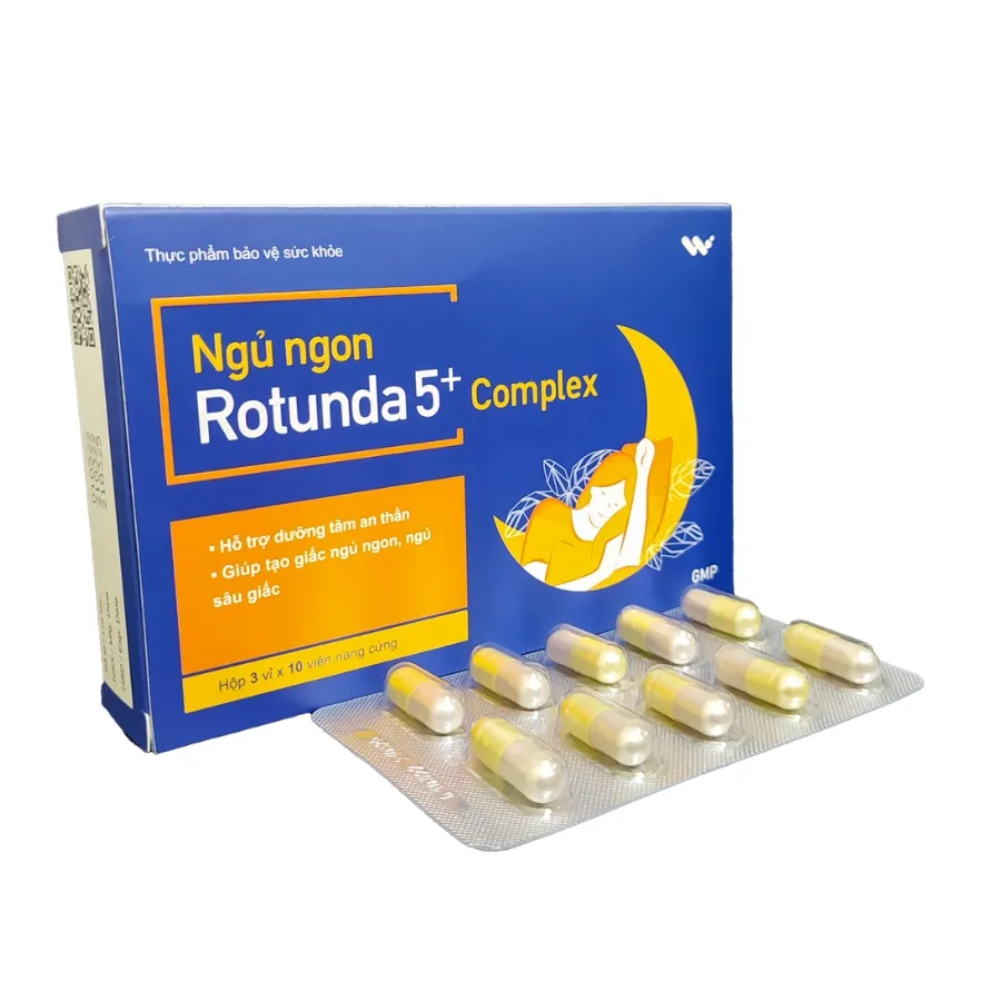 Viên Ngủ Ngon Rotunda 5+ Complex hỗ trợ giấc ngủ sâu và an thần (Hộp 30 viên) 2