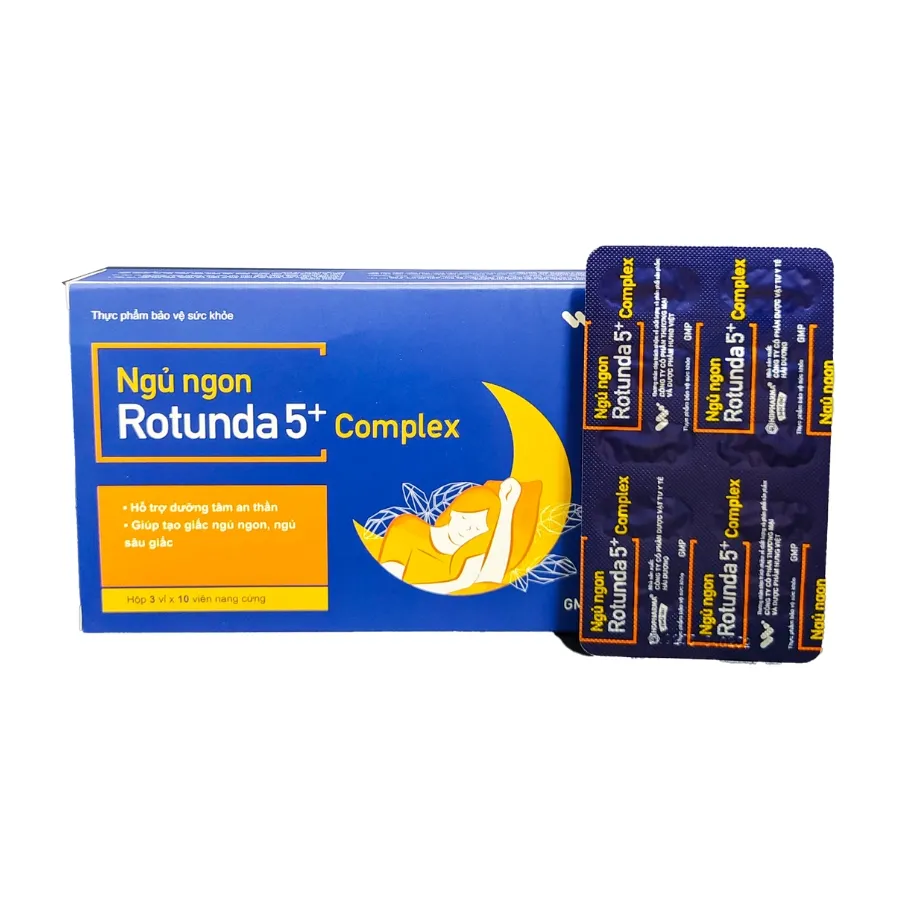 Viên Ngủ Ngon Rotunda 5+ Complex hỗ trợ giấc ngủ sâu và an thần (Hộp 30 viên) 3