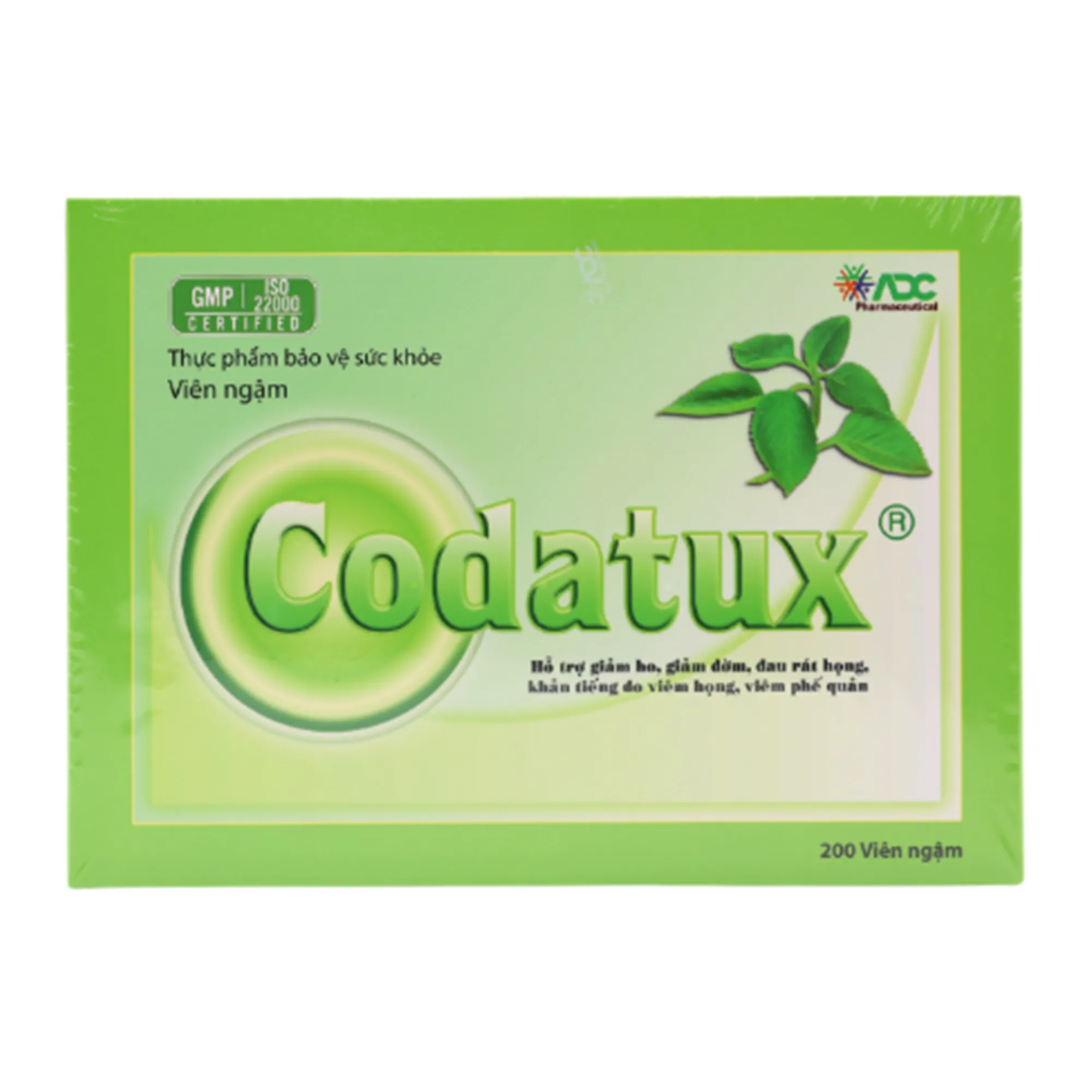 Viên ngậm Codatux ADC hỗ trợ giảm ho, long đờm, (100 vỉ x 2 viên) 2