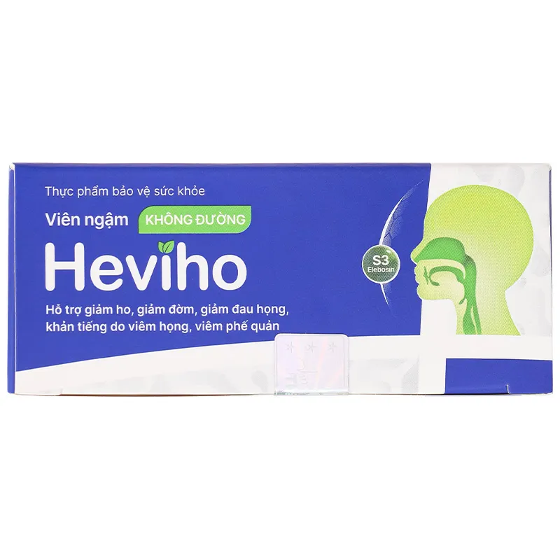 Viên ngậm Heviho không đường hỗ trợ giảm ho hộp 18 viên 8