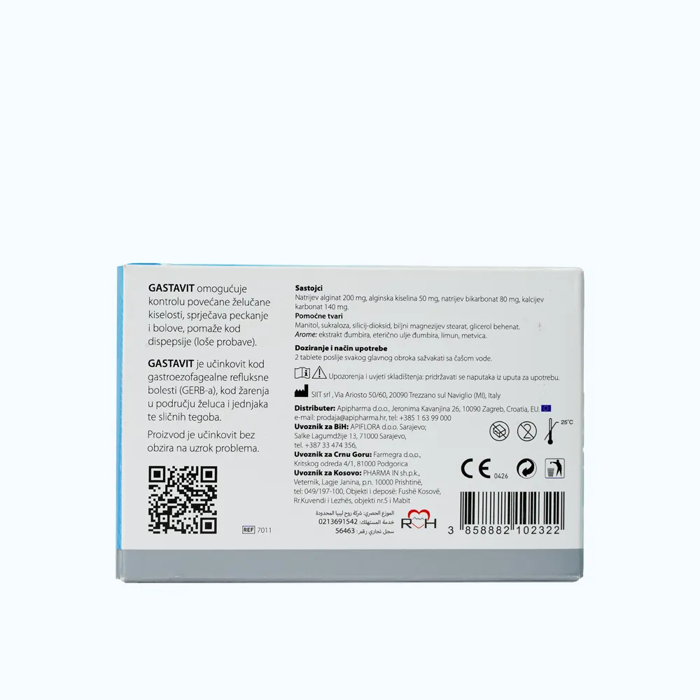 Viên Nhai Gastavit Apipharma Hỗ trợ trào ngược dạ dày (Hộp 24 viên) 3