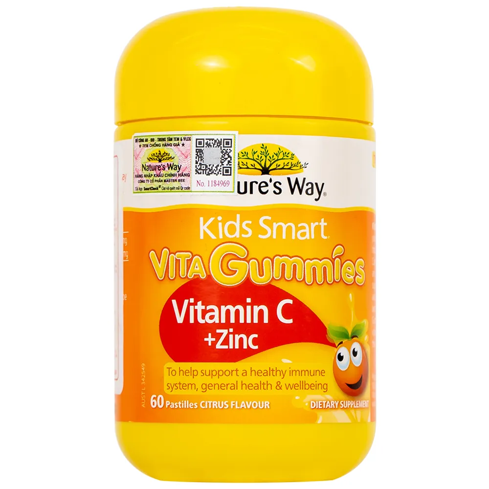 VIÊN NHAI HỖ TRỢ BỔ NÃO KIDS SMART BURSTS DHA 300MG NATURE'S WAY 50V