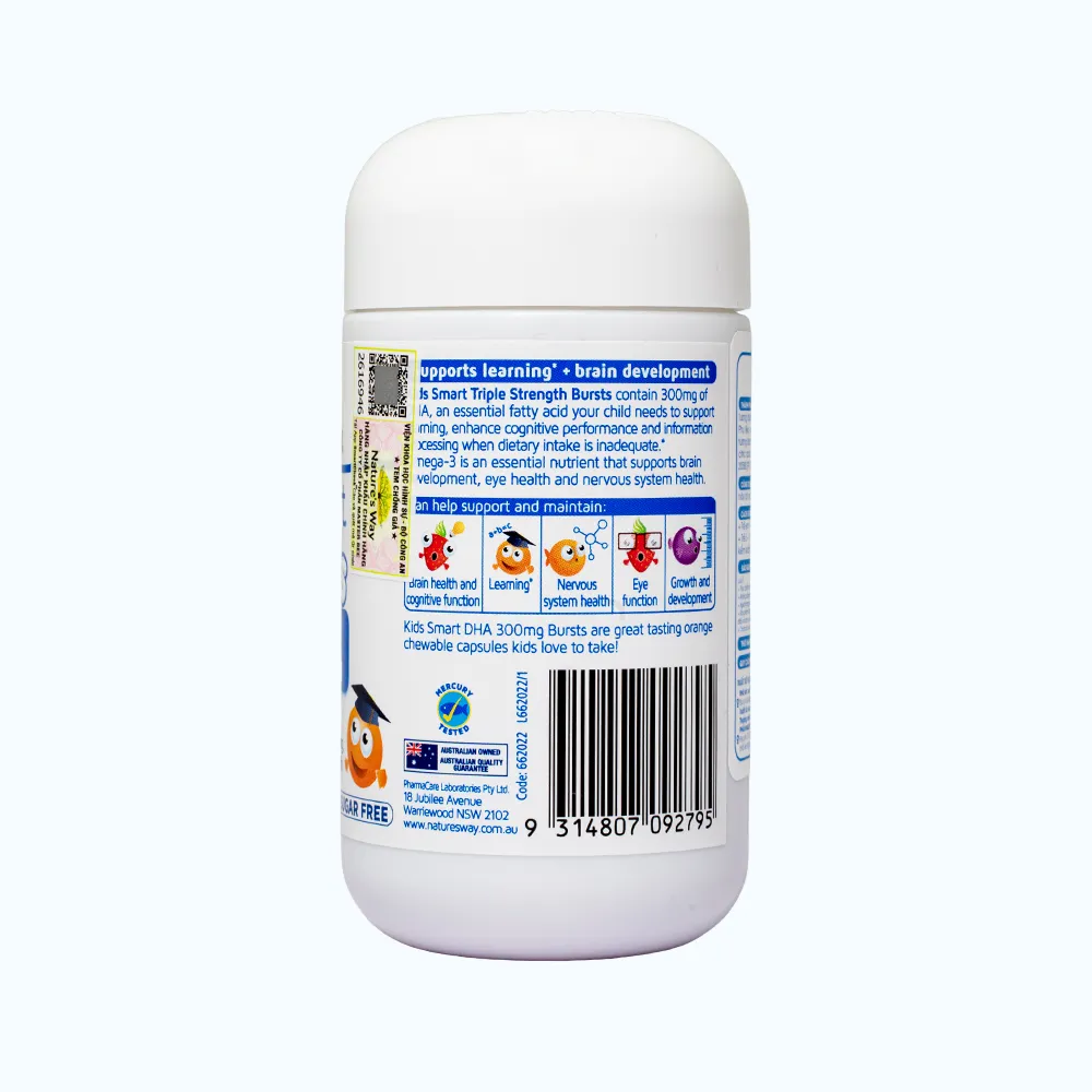 Viên nhai Nature’s Way Kids Smart DHA (lọ 50 viên) hỗ trợ phát triển trí não 3