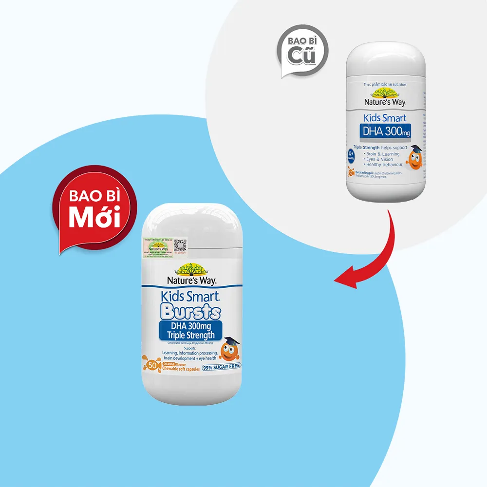 Viên nhai Nature’s Way Kids Smart DHA (lọ 50 viên) hỗ trợ phát triển trí não 4