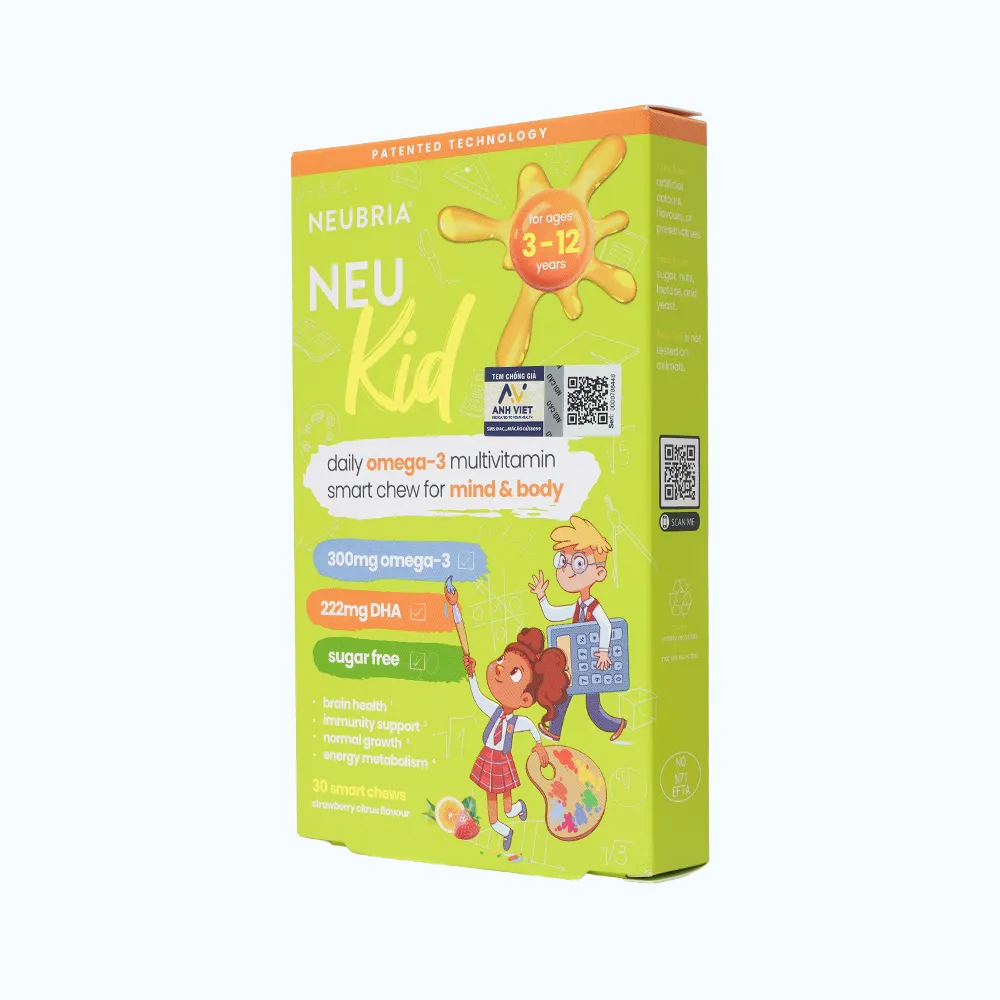 Viên nhai Neubria Neu Kid bổ sung Omega 3 DHA Cho Trẻ (Hộp 30 viên) 2