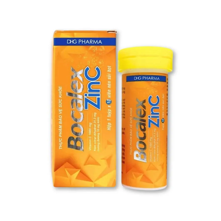 Viên sủi Bocalex ZinC DHG hỗ trợ sức khỏe (Túyp 10 viên)