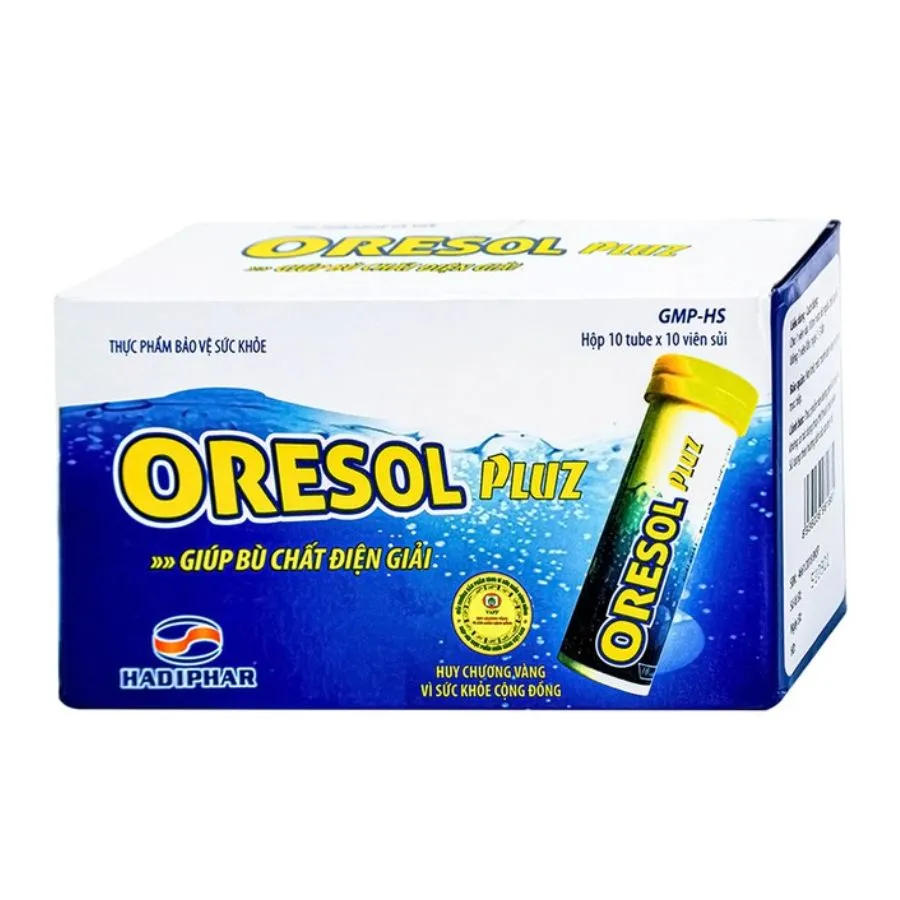 Viên sủi Oresol Pluz - Bù nước và điện giải (Tuýp 10 viên)