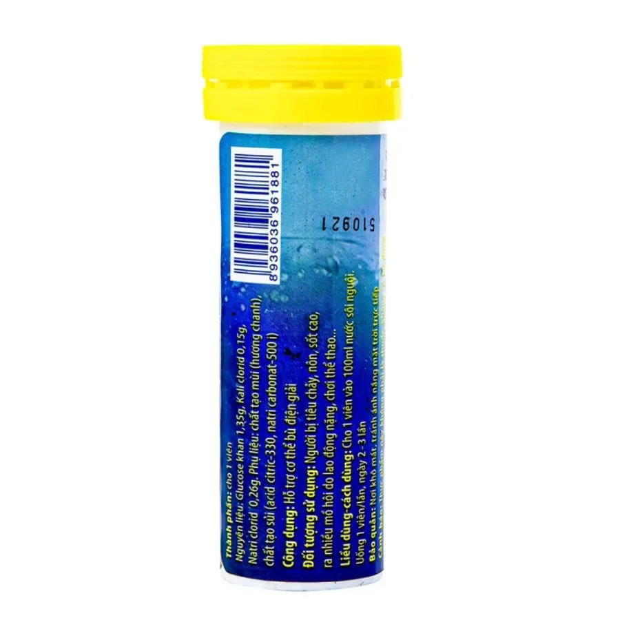 VIÊN SỦI GIÚP BÙ CHẤT ĐIỆN GIẢI ORESOL PLUZ HADIPHAR 10V 5