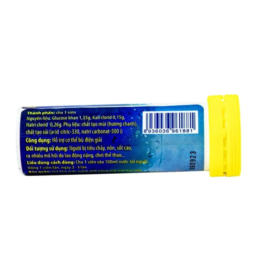 VIÊN SỦI GIÚP BÙ CHẤT ĐIỆN GIẢI ORESOL PLUZ HADIPHAR 10V 6