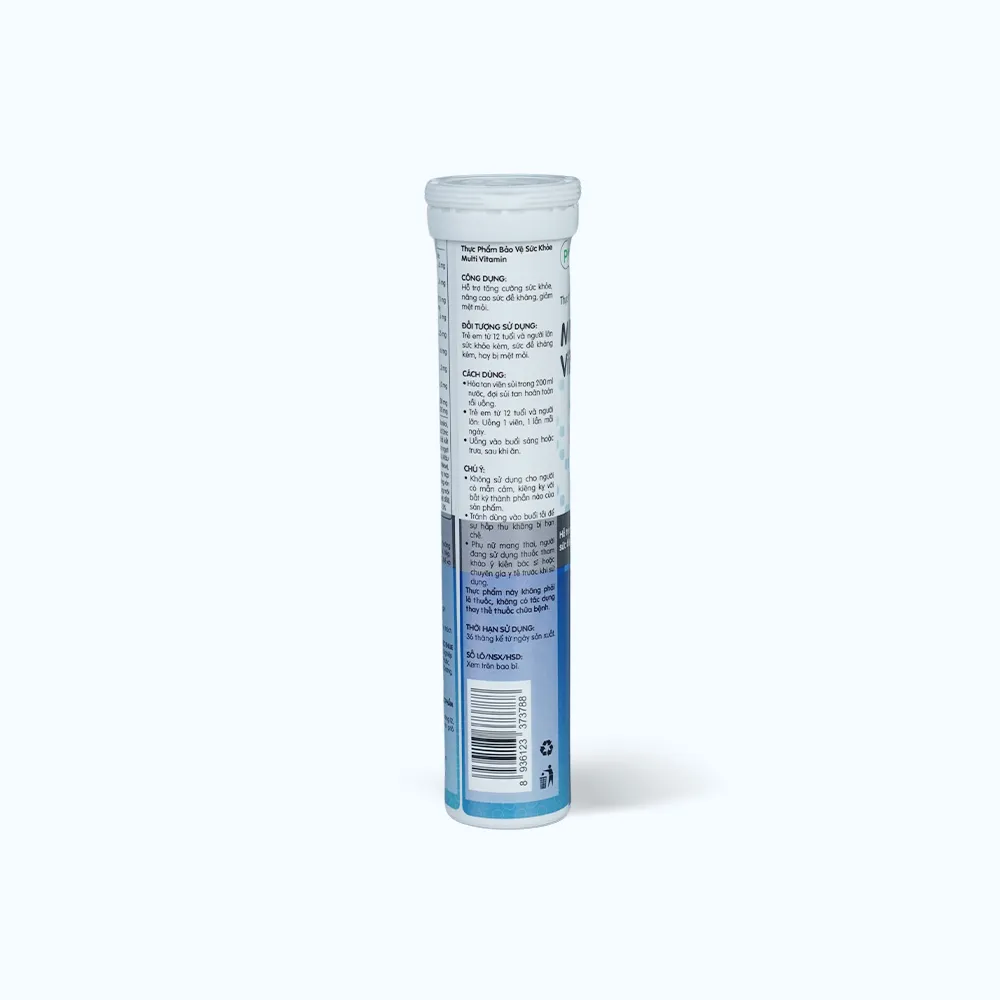 Viên sủi Multivitamin hỗ trợ tăng cường sức khỏe, nâng cao sức đề kháng (Tuýp 12 viên sủi) 4
