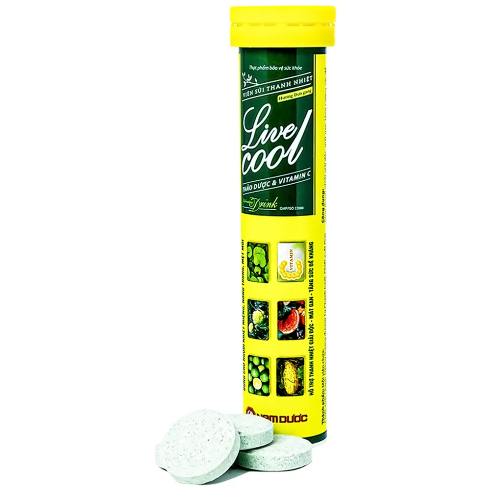 VIÊN SỦI THANH NHIỆT LIVECOOL HƯƠNG DƯA GANG 16V 3