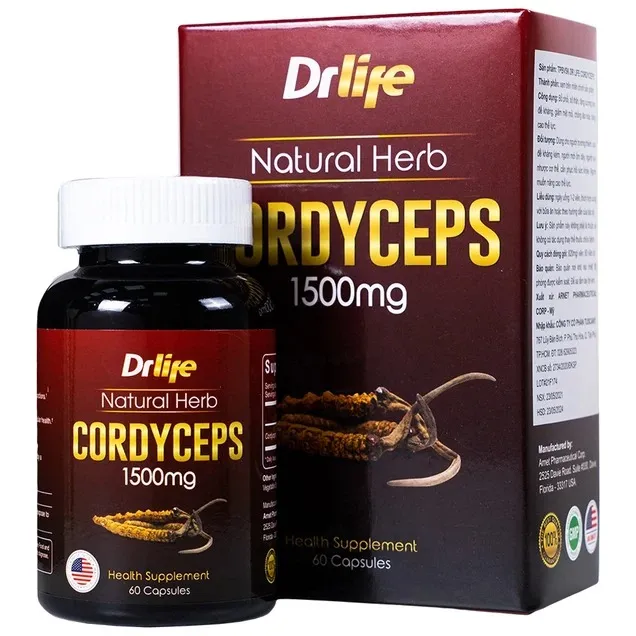 VIÊN UỐNG ĐÔNG TRÙNG HẠ THẢO DR LIFE NATURAL HERB CORDYCEPS 1500MG 60V