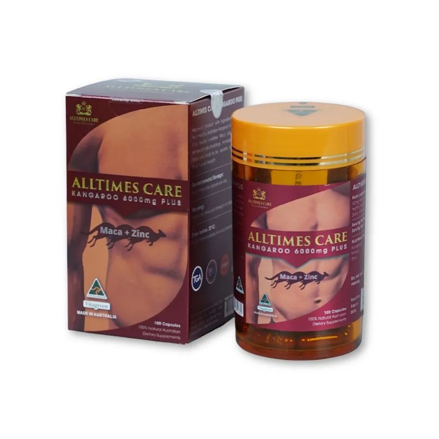 Viên uống Alltimes Care Kangaroo 6000 Plus tăng cường sinh lực nam giới (Hộp 30 viên)