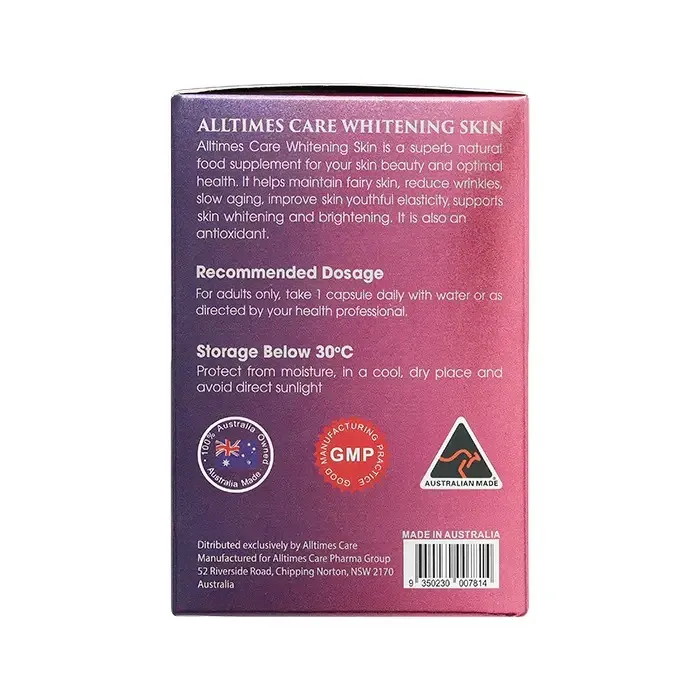 Viên uống Alltimes Care Whitening Skin hỗ trợ trắng da, chống lão hóa (Hộp 60 viên) 4