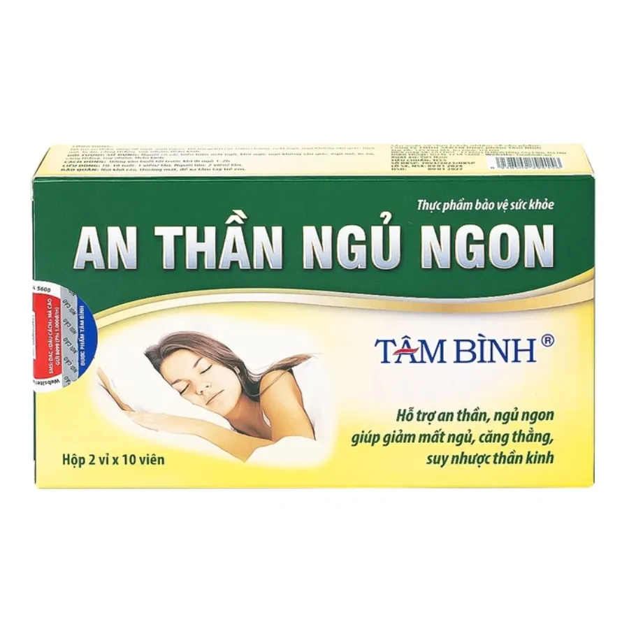 VIÊN UỐNG HỖ TRỢ GIẢM MẤT NGỦ AN THẦN NGỦ NGON TÂM BÌNH 2X10 2