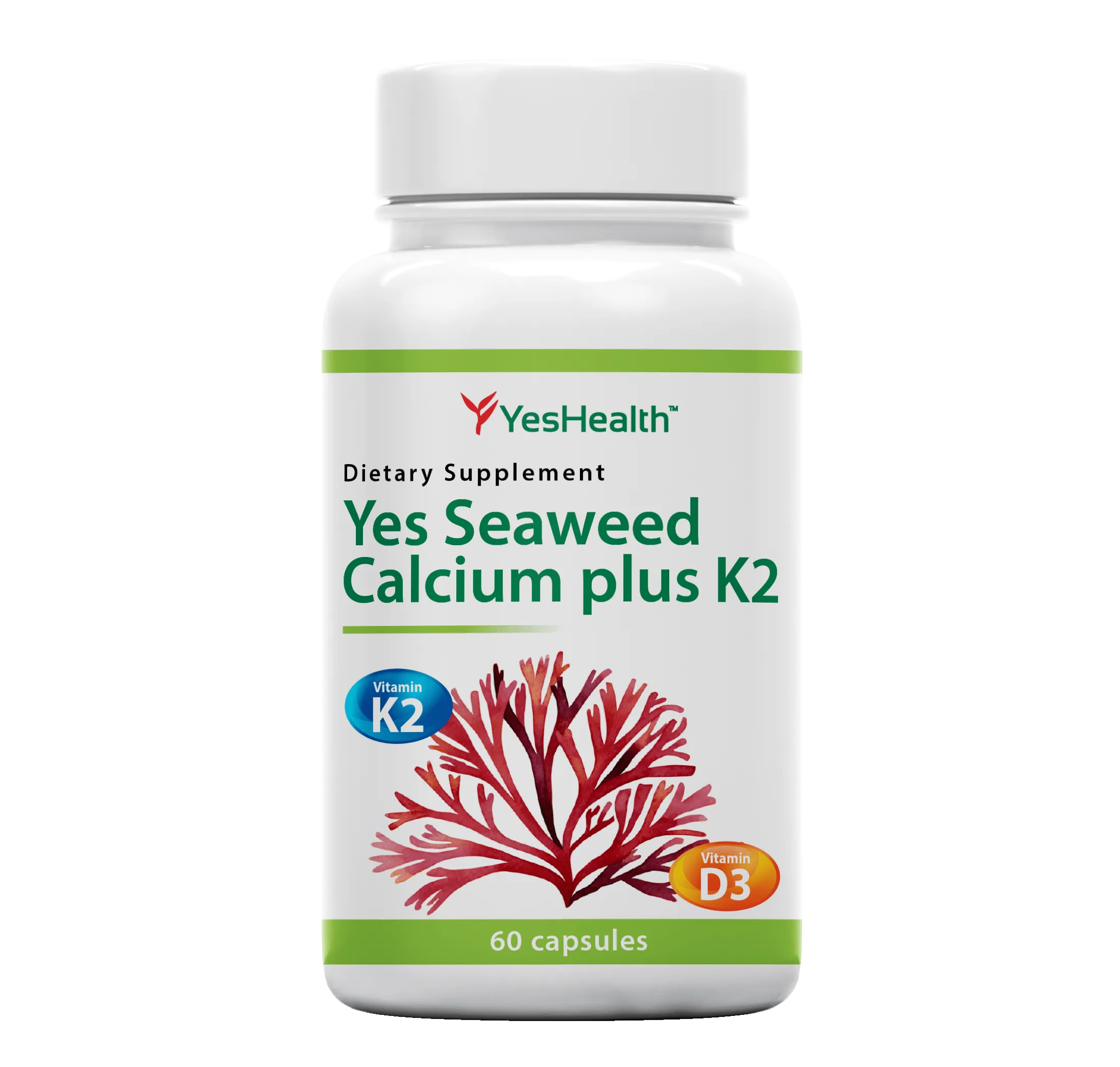 Viên uống bổ sung Canxi Yes Seaweed Calcium Plus K2 (Hộp 60 viên) 2