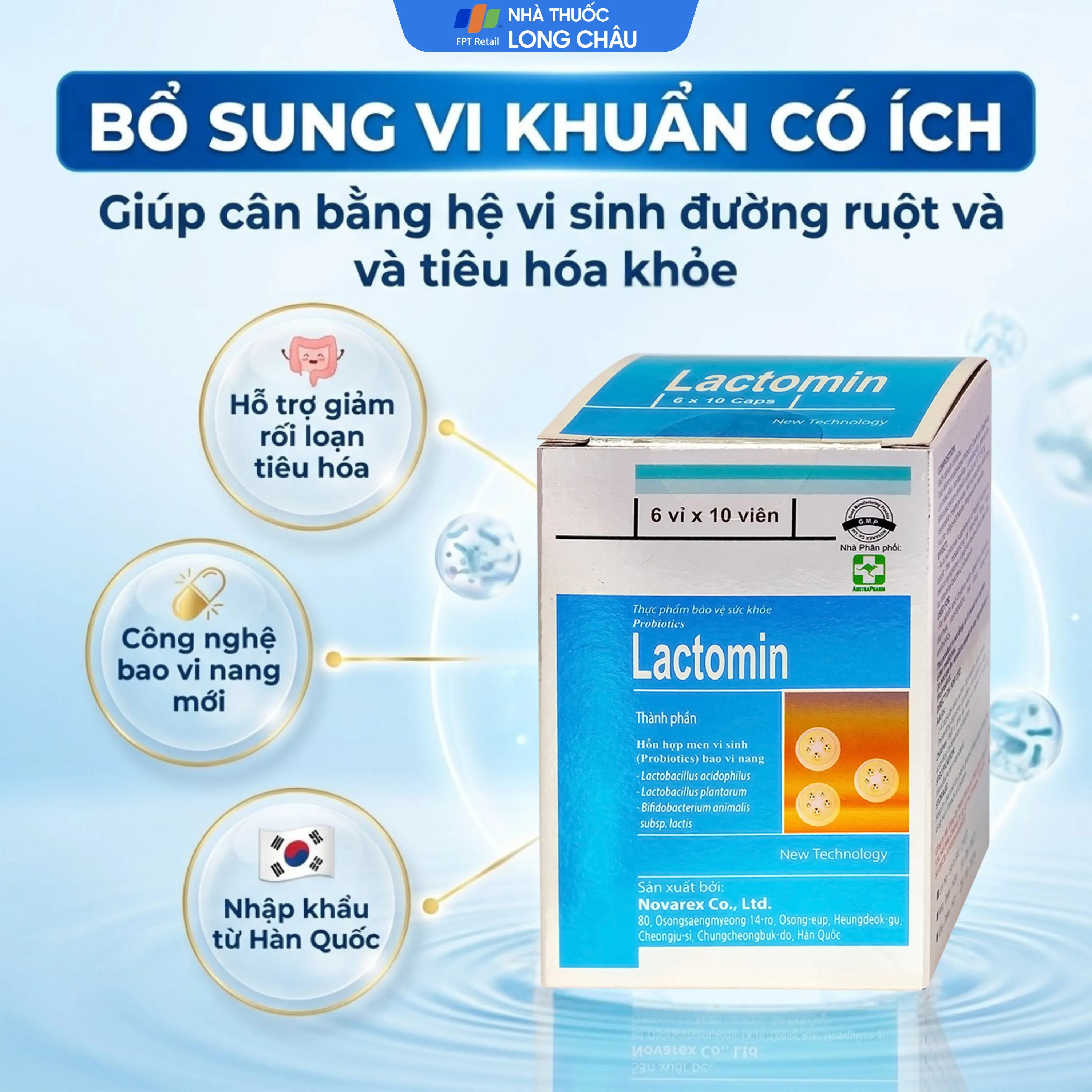 Men vi sinh Lactomin (Hộp 60 viên) giúp hỗ trợ cân bằng hệ vi sinh đường ruột 4