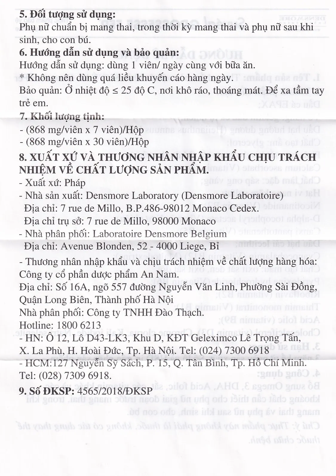 VIÊN UỐNG BỔ SUNG VITAMIN, KHOÁNG CHẤT SUVÉAL GROSSESSE FER DENSMORE 2X15 10