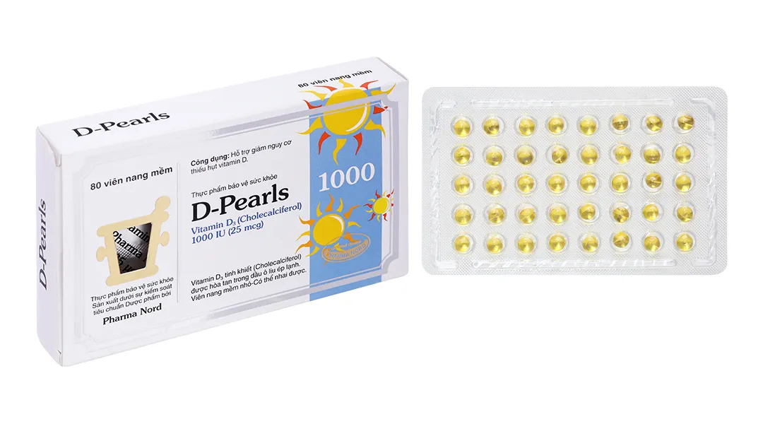 Viên Uống Bổ Sung Vitamin D3 Pharma Nord D-Pearls hộp 80 viên 2