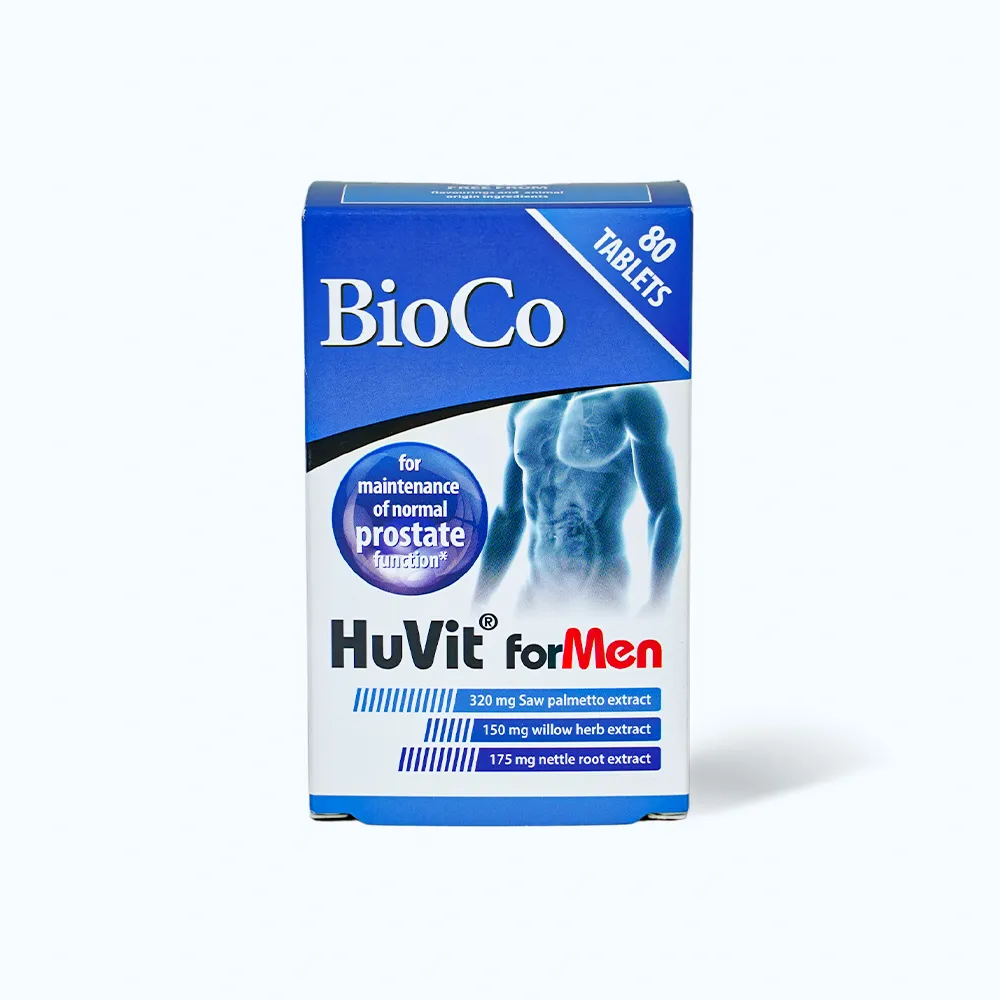 Viên uống Bioco Huvit (hộp 80 viên) giúp an thần, cải thiện giấc ngủ