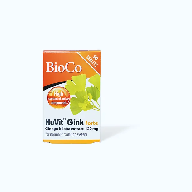 Viên uống Bioco Huvit Gink Forte (Hộp 90 viên) giúp hỗ trợ tuần hoàn máu não 2