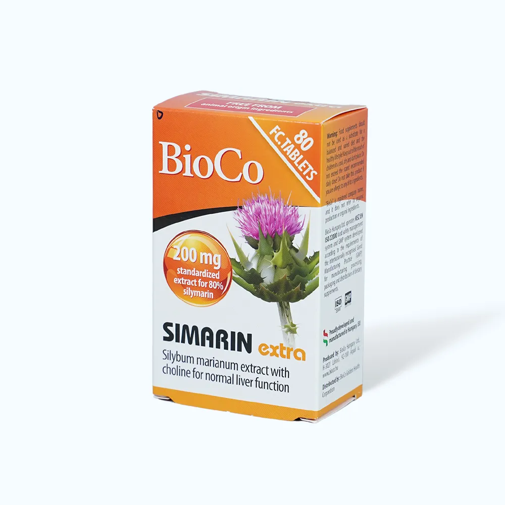 Viên uống BioCo Simarin Extra (Hộp 80 viên) giúp hỗ trợ giải độc gan 2