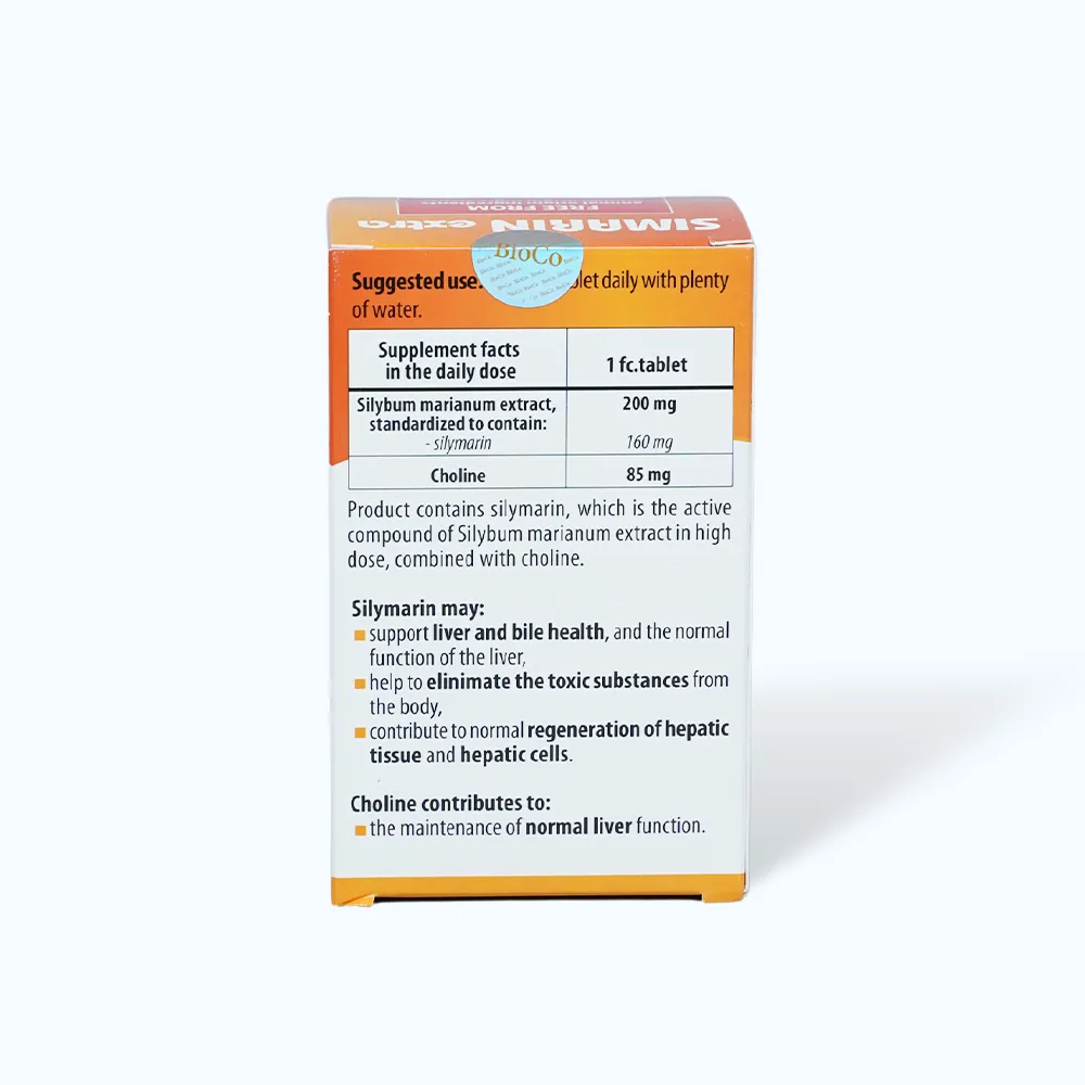 Viên uống BioCo Simarin Extra (Hộp 80 viên) giúp hỗ trợ giải độc gan 4