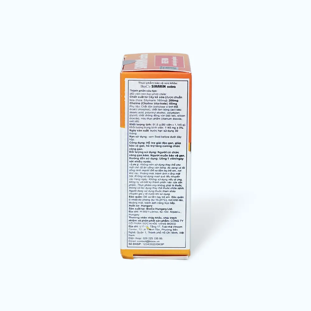 Viên uống BioCo Simarin Extra (Hộp 80 viên) giúp hỗ trợ giải độc gan 5