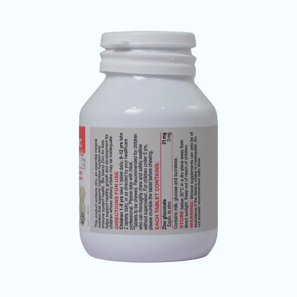 Viên uống Bioisland Zinc For Kids Bổ Sung Kẽm Cho Trẻ (Hộp 120 viên) 2