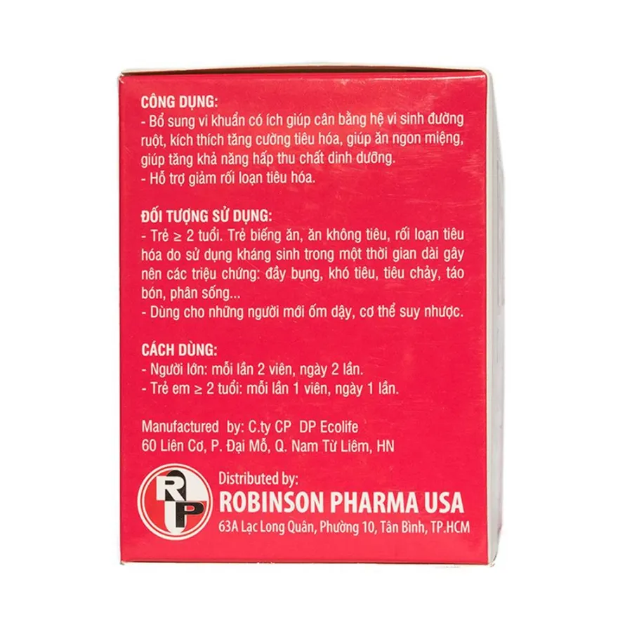 Viên uống Biolacto Robinson Pharma USA bổ sung lợi khuẩn giúp cân bằng hệ vi sinh đường ruột (100 viên) 3