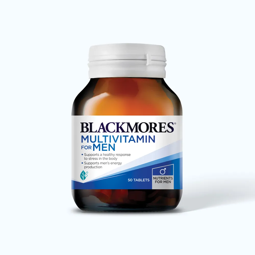 Viên uống Blackmores Multivitamin For Men tăng cường sinh lực nam (50 viên)