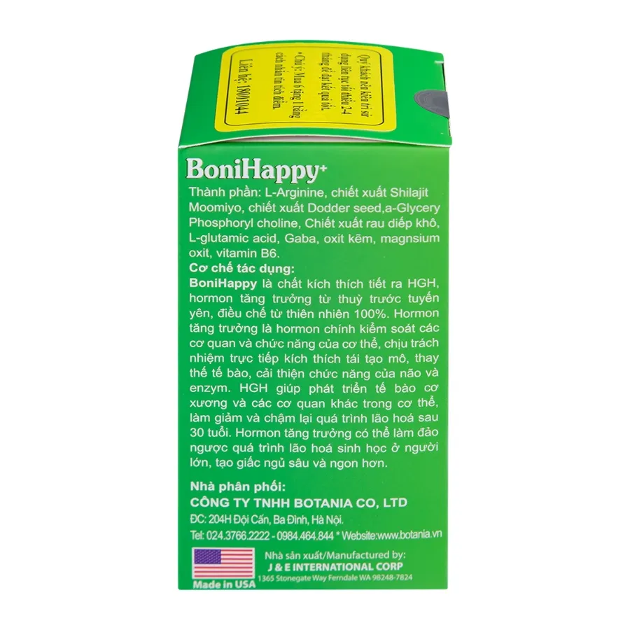 Viên uống BoniHappy Botania hỗ trợ mất ngủ, cải thiện và phục hồi sức khỏe (60 viên) 5