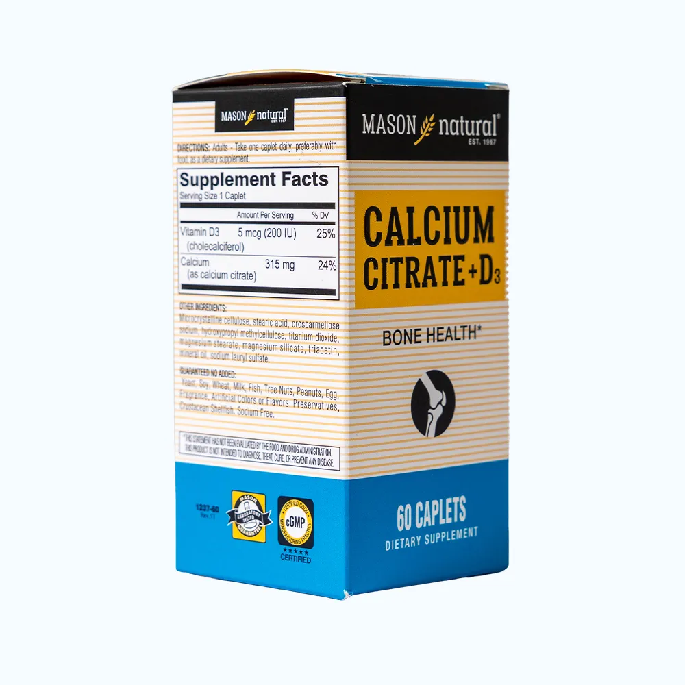 Viên uống Canxi hữu cơ Mason Natural Calcium Citrate + D3 (Hộp 60 viên) 3
