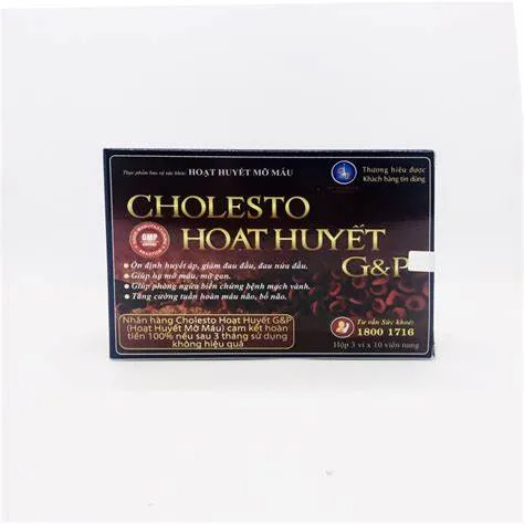 Viên uống Cholesto Hoạt huyết G&P giảm mỡ máu, tăng cường tuần hoàn máu não (30 viên)