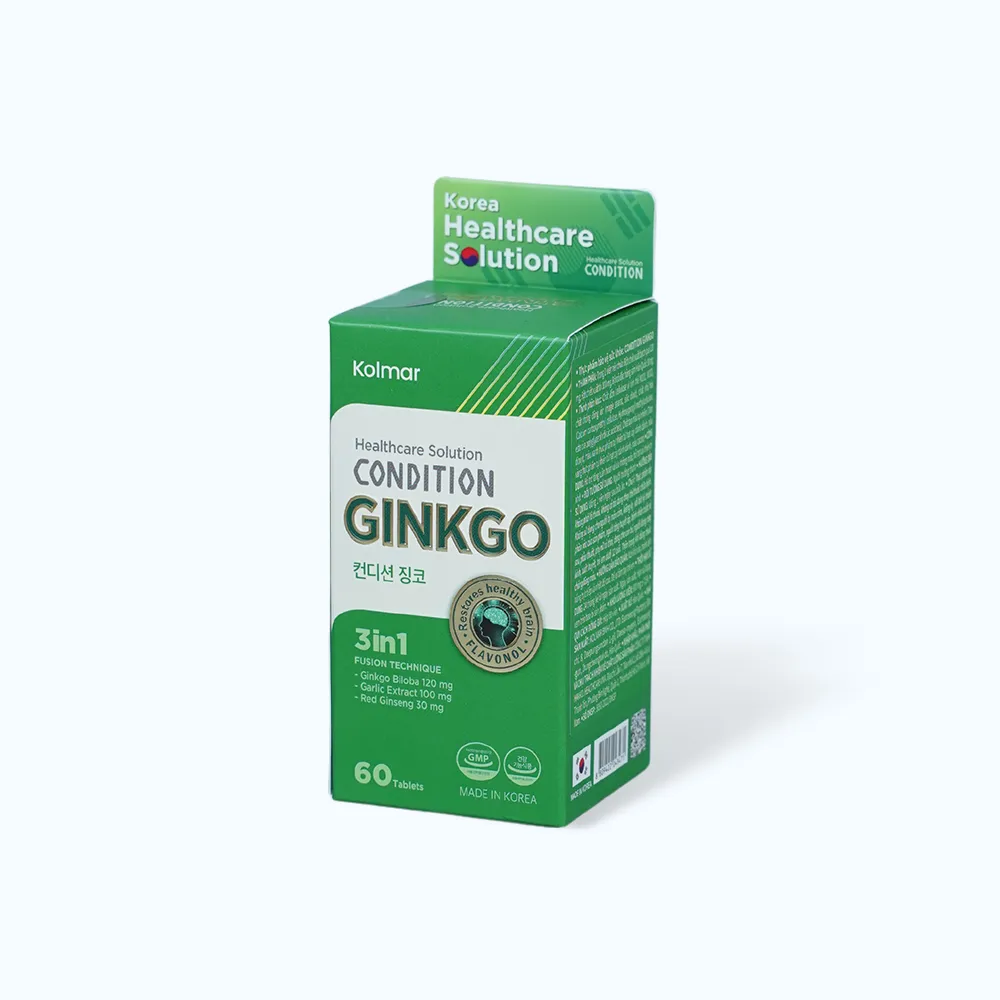 Viên uống Condition Ginkgo (Hộp 60 viên) giúp hỗ trợ tăng tuần hoàn não 2