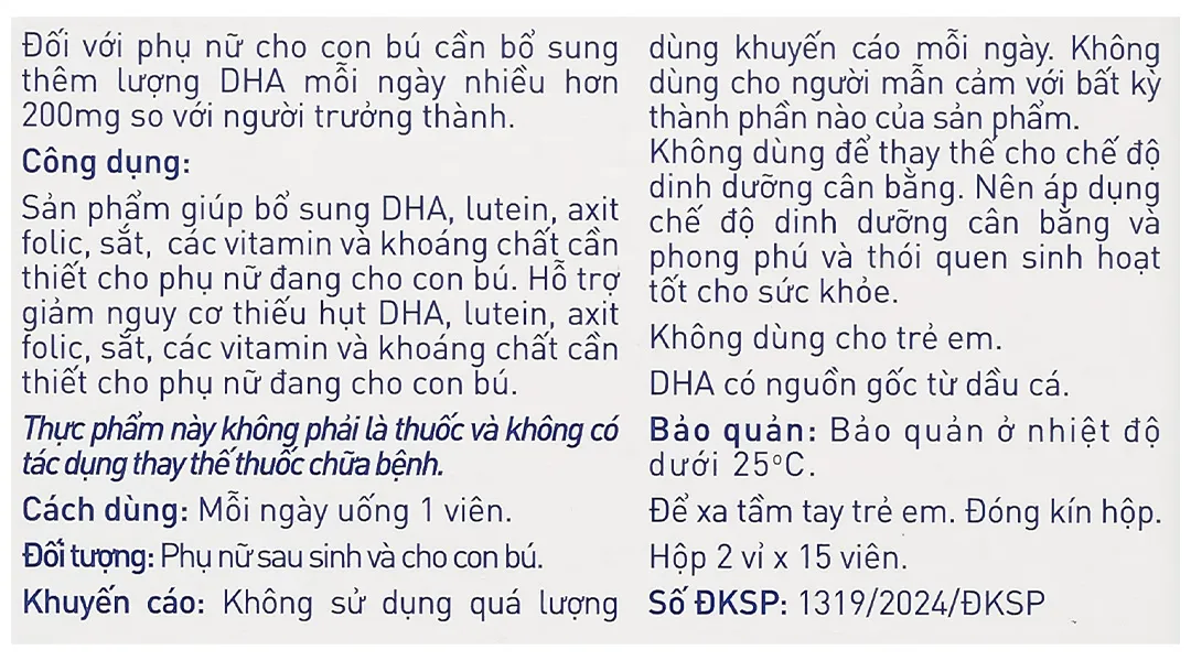 Viên Uống Cung Cấp Vitamin Và Khoáng Chất Cho Phụ Nữ Sau Sinh Elevit Breastfeeding Hộp 30 Viên 7