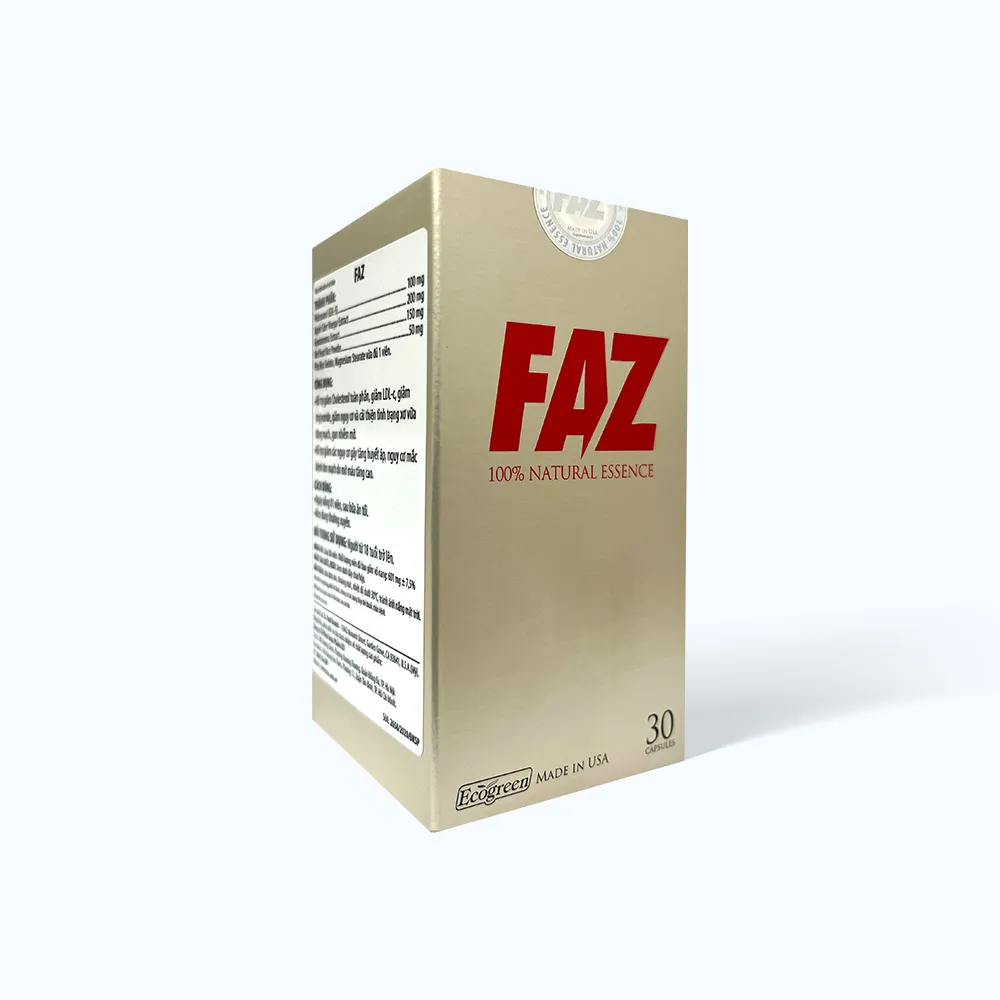 Viên uống Ecogreen Faz (hộp 30 viên) hỗ trợ ổn định mỡ máu và huyết áp 2