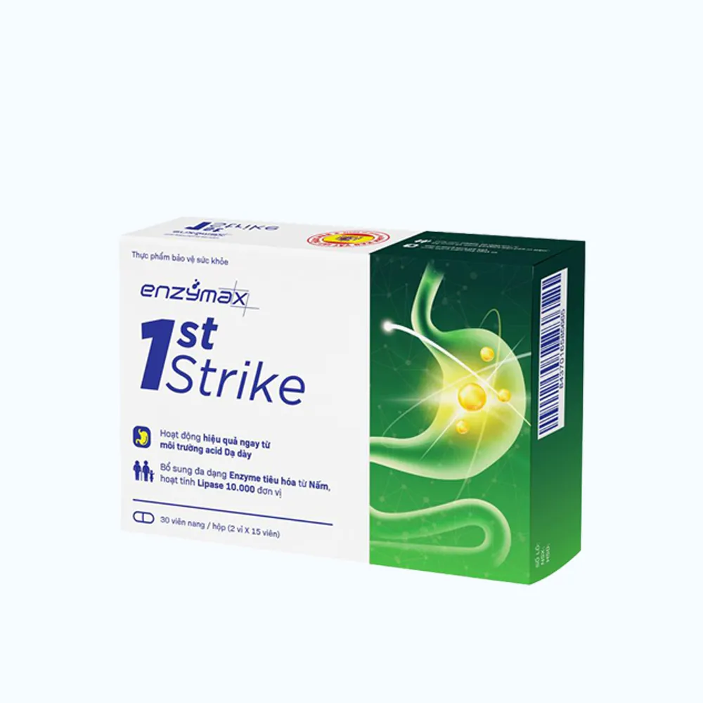 Viên uống Enzymax 1st Strike (Hộp 30 viên) hỗ trợ giảm đầy bụng khó tiêu 3