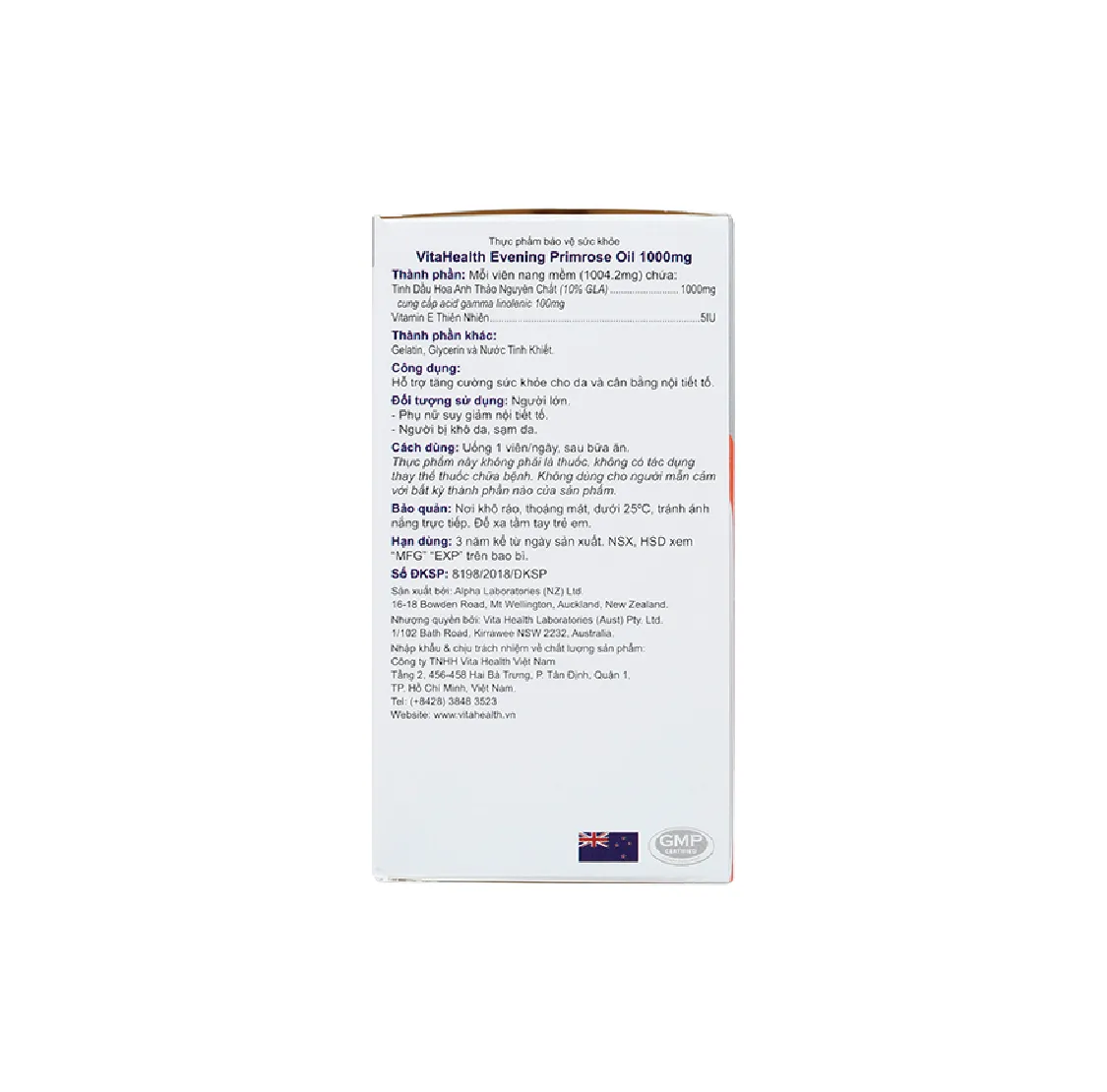 Thực phẩm bảo vệ sức khoẻ VitaHealth Evening Primrose Oil 1000mg hỗ trợ cân bằng nội tiết tố (Hộp 60 viên) 4