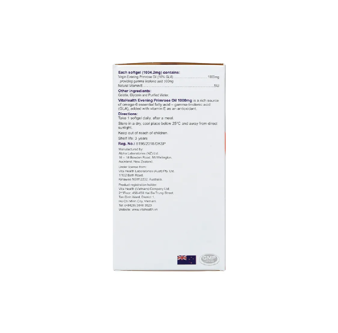Thực phẩm bảo vệ sức khoẻ VitaHealth Evening Primrose Oil 1000mg hỗ trợ cân bằng nội tiết tố (Hộp 60 viên) 5