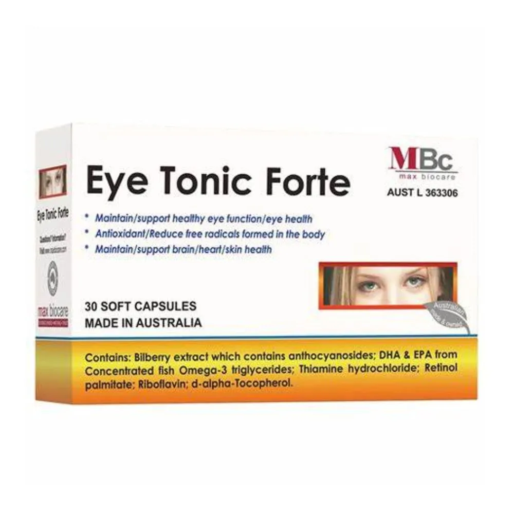 Viên uống Eye Tonic Forte hỗ trợ giảm triệu chứng khô mắt, hỗ trợ cải thiện thị lực (30 viên)