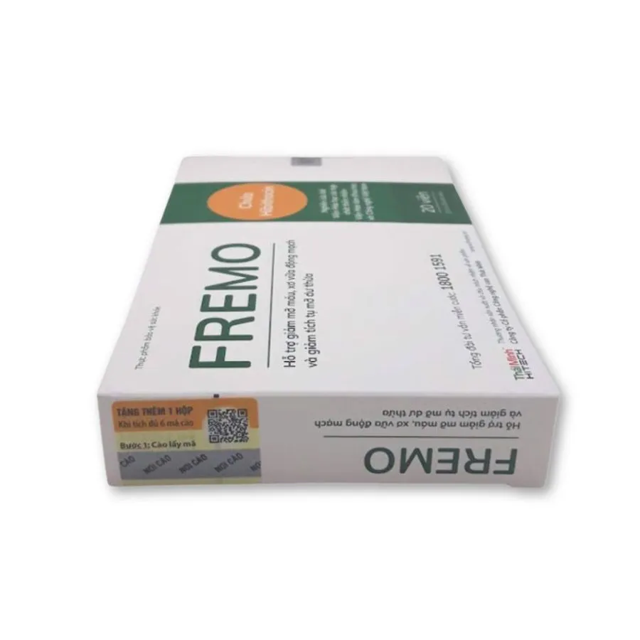 Viên uống Fremo Thái Minh hỗ trợ giảm mỡ máu, xơ vữa động mạch (Hộp 20 viên) 2