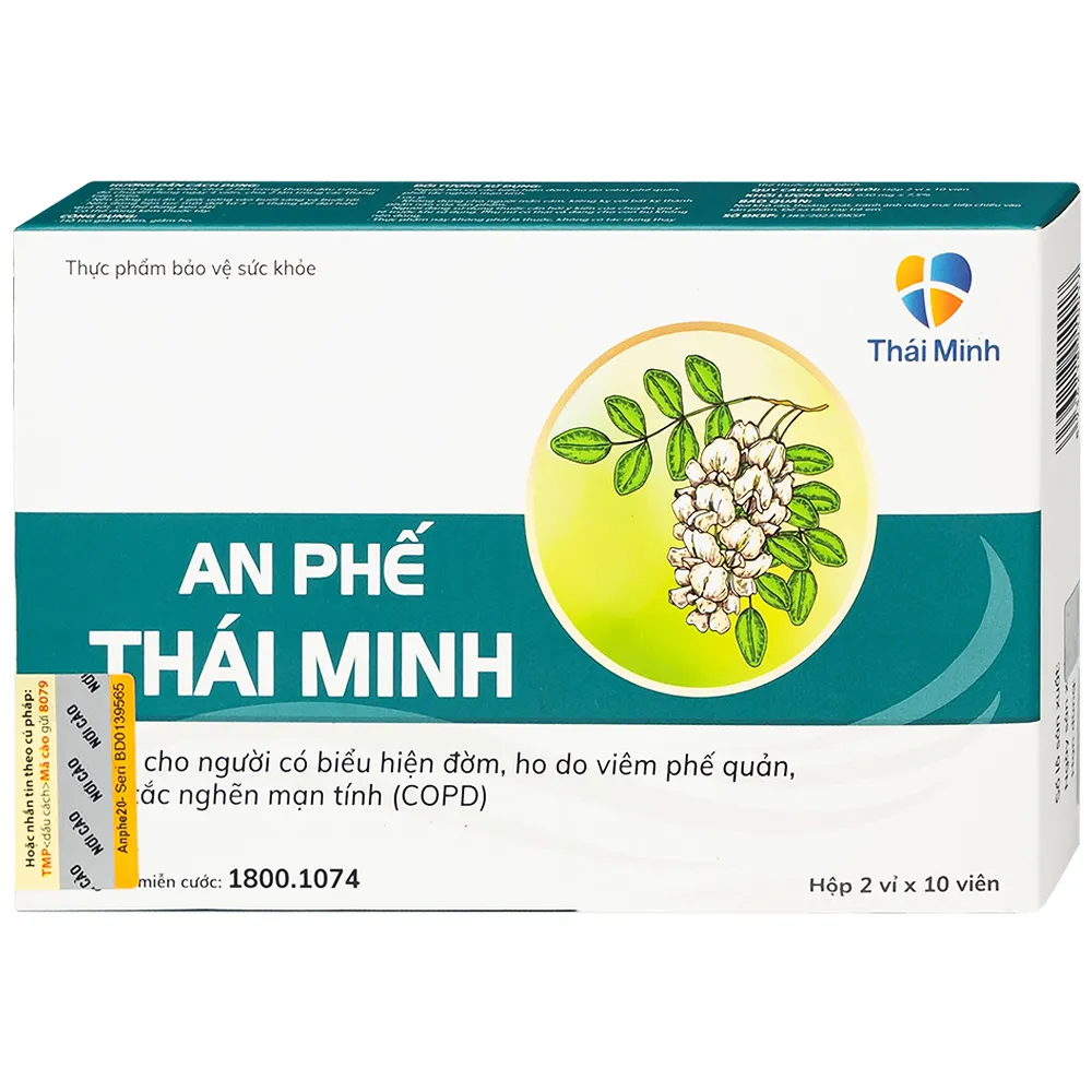 Viên uống Thái Minh An Phế hỗ trợ giảm đàm, giảm ho (Hộp 20 viên)