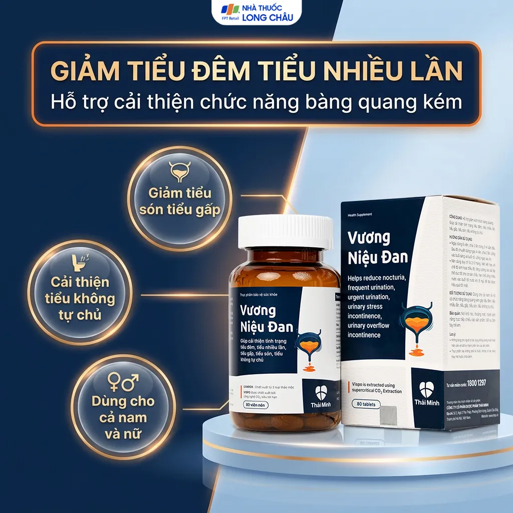 VIÊN UỐNG GIẢM TIỂU ĐÊM VƯƠNG NIỆU ĐAN THÁI MINH 2X10 2
