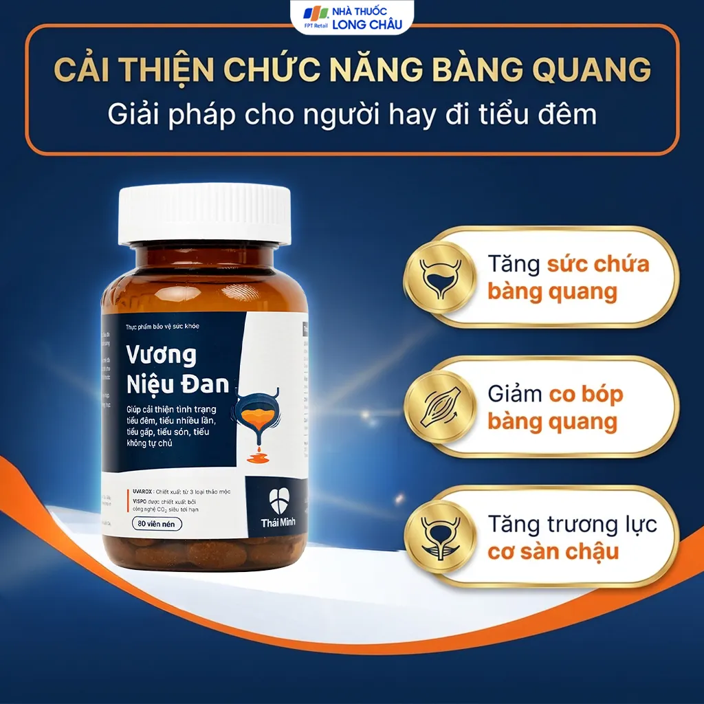 VIÊN UỐNG GIẢM TIỂU ĐÊM VƯƠNG NIỆU ĐAN THÁI MINH 2X10 3