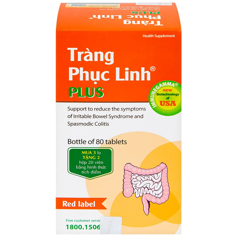VIÊN UỐNG GIẢM TRIỆU CHỨNG RUỘT KÍCH THÍCH TRÀNG PHỤC LINH PLUS THÁI MINH 2X10 15